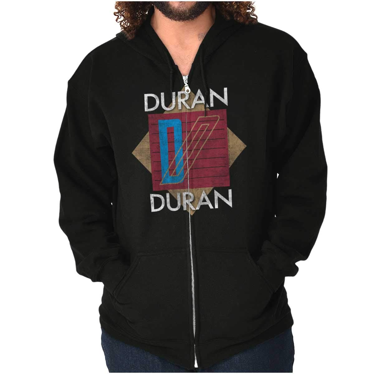 Brisco BrandsDuran Duran Original Band Logo 1980s Zip Up Hoodie Mens Womens