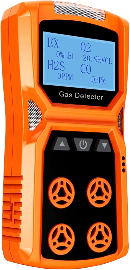 Gas Detector, CHNADKS 4 Gas Monitor H2S,O2,CO and LEL Multiple