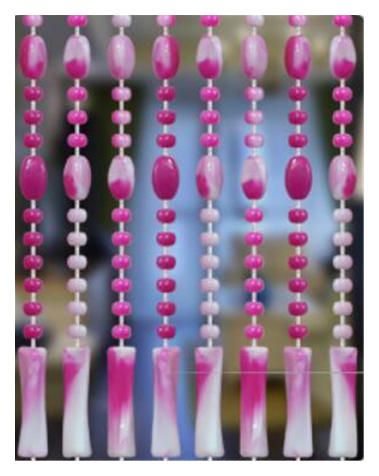 Rideaux de Porte décoration d'intérieur, Ornements séparation Salon, Perle(Pink,28 Strings 185cm)