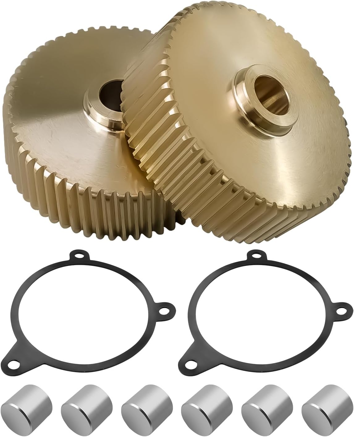 2 Pcs Headlight Motor Repair Kit Fit for Chevy Corvette 1988-1996, Brass Gear with Gaskets and Bushings Replace 16507923 16507924 16507925 16507926 1651005 16507925 16507926 16510051