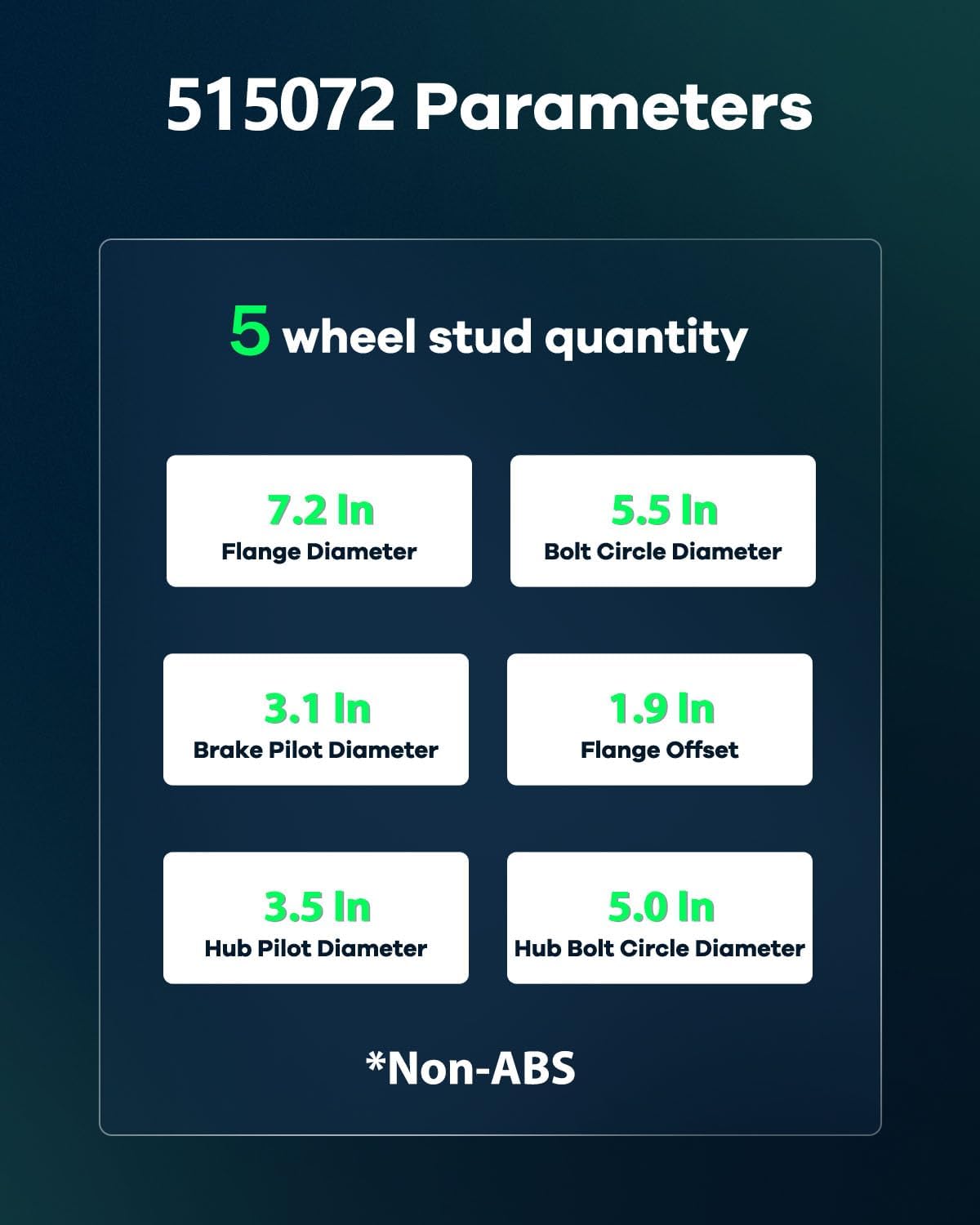SCITOO 1 x Front Wheel Bearing and Hub Assembly 2002 2003 2004 2005 2006 2007 2008 For Dodge Ram 1500,Without ABS 5-Lug 3.7L 4.7L 5.7L 5.9L 8.3L 515072
