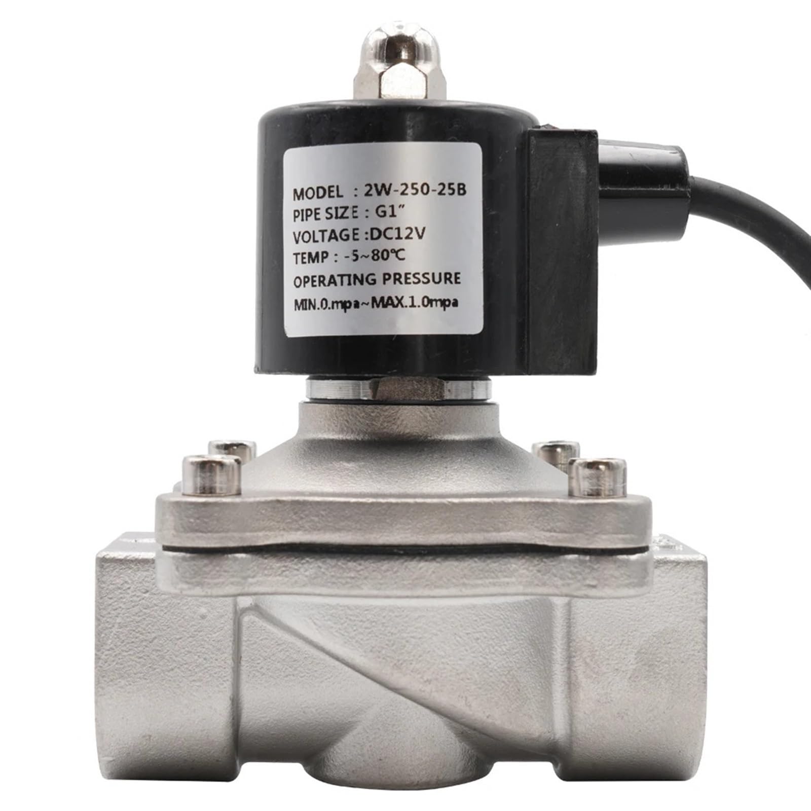 Électrovanne sous-marine anti-fuite IP68 vanne eau normalement fermée 12V