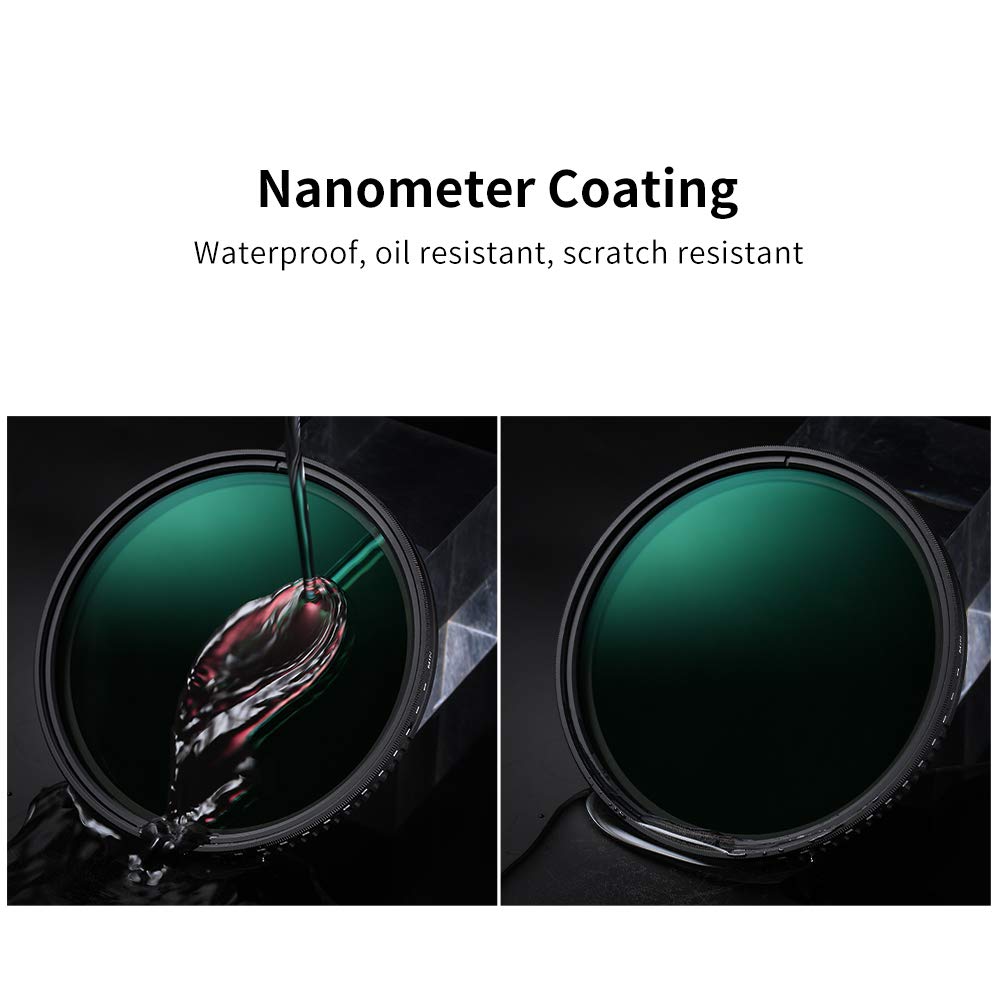 K&F Concept 77 mm ND8-ND2000 (3-11stop) regulowany obiektyw aparatu z filtrem ND o zmiennej neutralnej gęstości z wielofunkcyjną powłoką do obiektywów aparatu