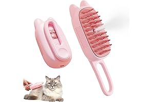 3-in-1 Pink Cat Brush for Shedding | Ultimate Pampering for Your Feline Friend