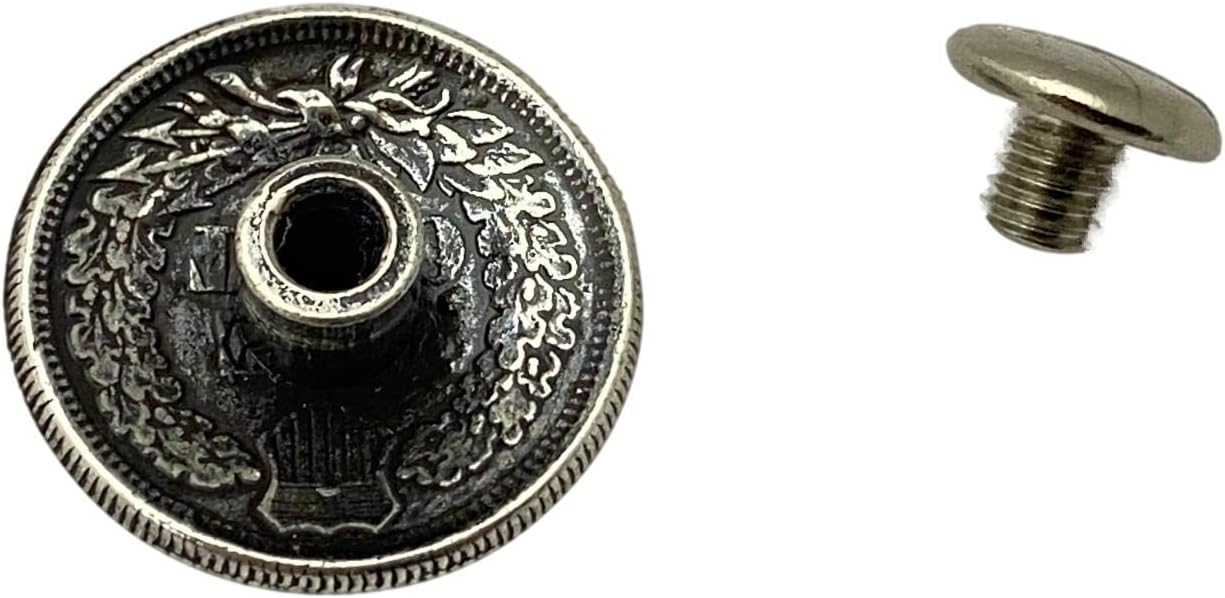 Leather Unlimited Indian Head Penny Screw Back Conchos - 4 Pack Silver Nickel 1.25"