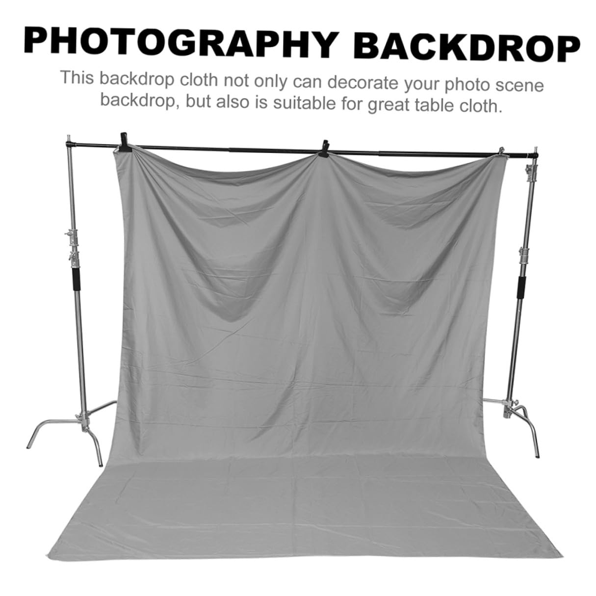 Sfondo Fotografico Grigio 3X2 M Fondale Decorativo Spesso per Studio Fotografico Video Trucco e Feste Lavabile e Riutilizzabile Tessuto Morbido e Resistente