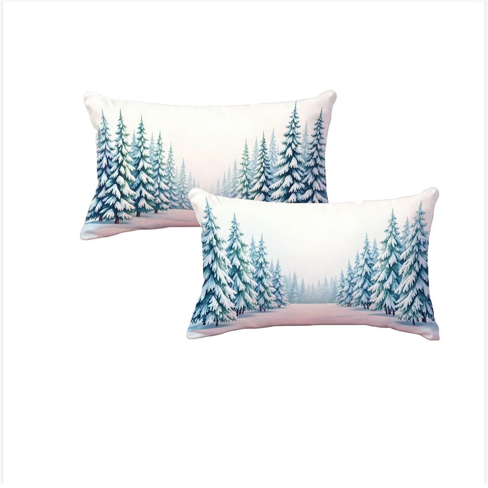 Taies d'oreillers lot de 2 en velours 60x90cm, le cadeau déco de Noël idéal pour le salon