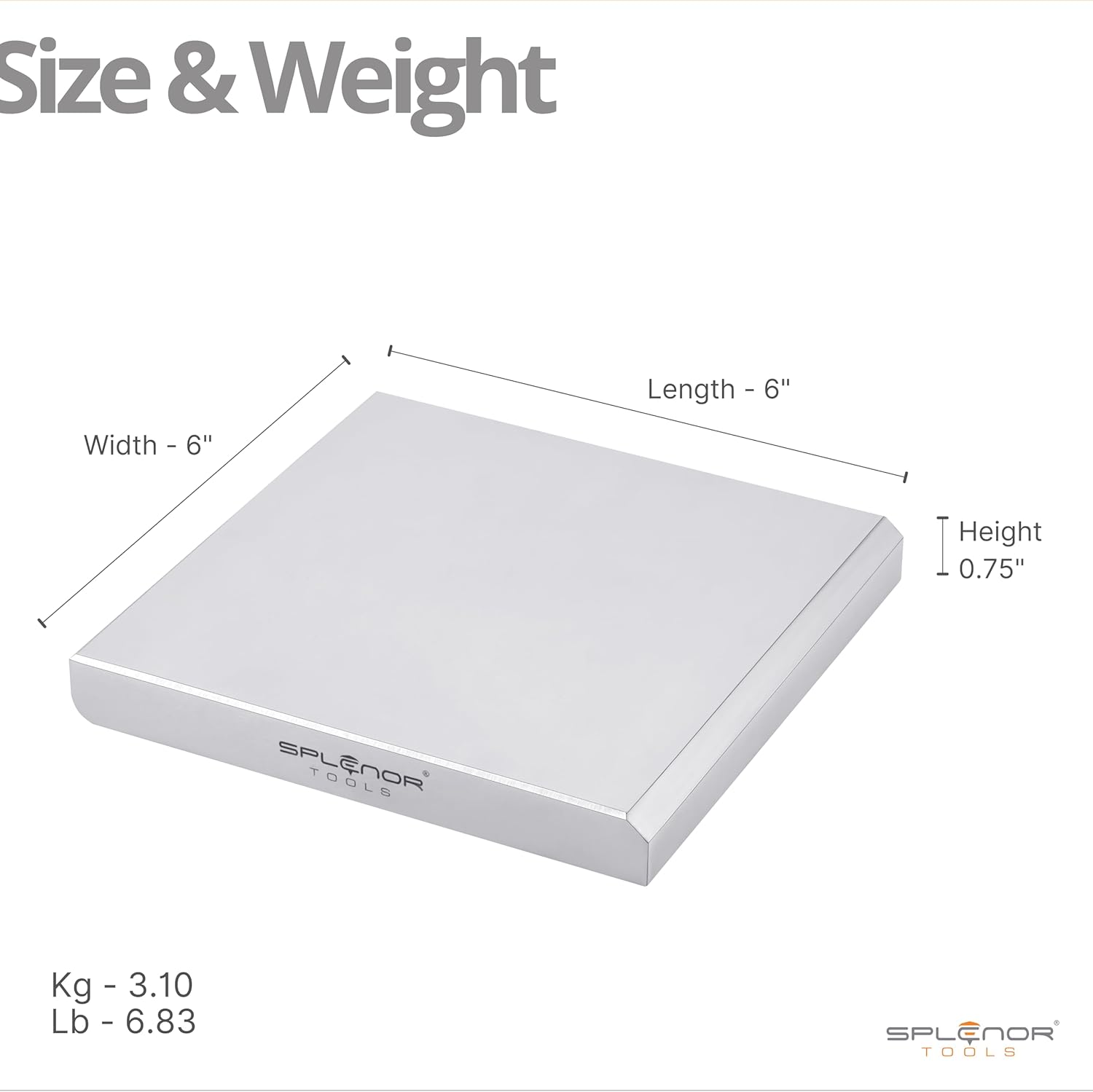 Splenor Tools Steel Large Cavity Bench Block - Flat Anvil Jewelers - Solid Metal Bench Block for Jewelry Repairing & Metal Stamping