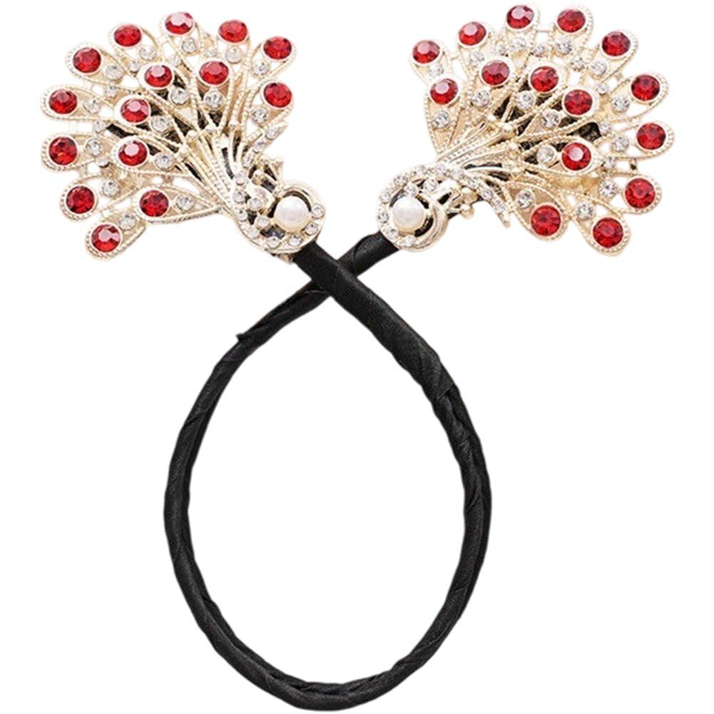 Hair Curler Pearl Rhinestone, French Twist Bun Hairstyle Shaper Fashion Lazy Hair Curler Bun Maker Hair Accessories