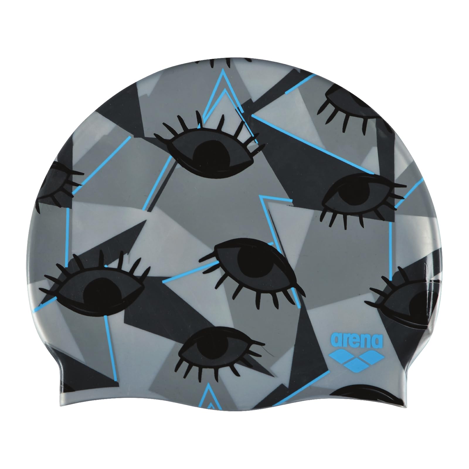 Arena Print Unisex Soft Silicone Swim Cap for Women and Men, Intensive Training Comfortable Non-Slip Long Hair Swimming Hat