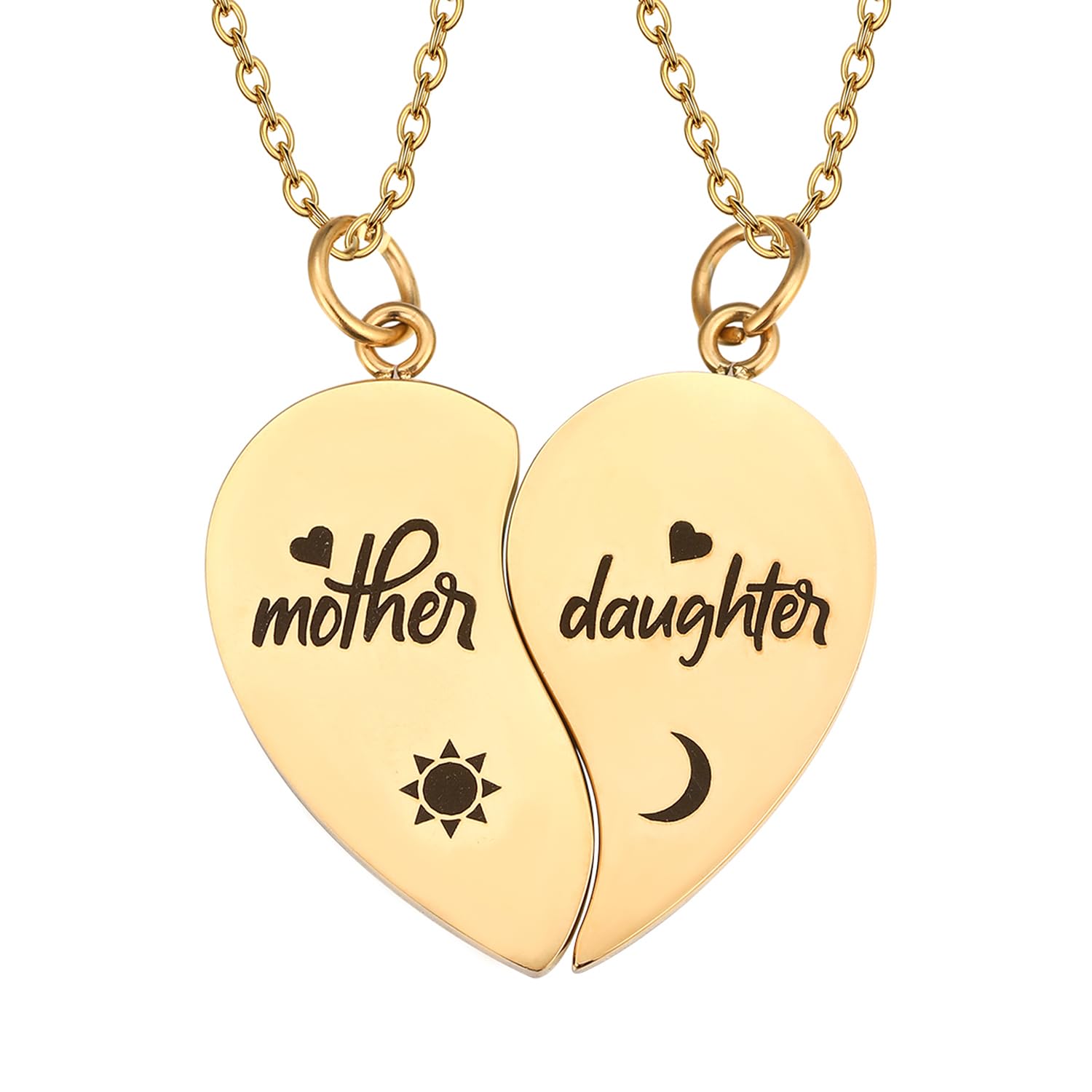 Yonhon Mother Daughter Bracelet Necklace for 2/3/4, Mother Daughter Matching Keychain Set