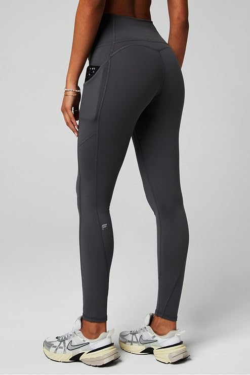 Fabletics Women's Oasis PureLuxe High-Waisted Legging, Light Compression, Buttery Soft, S/Regular | 27, Midnight