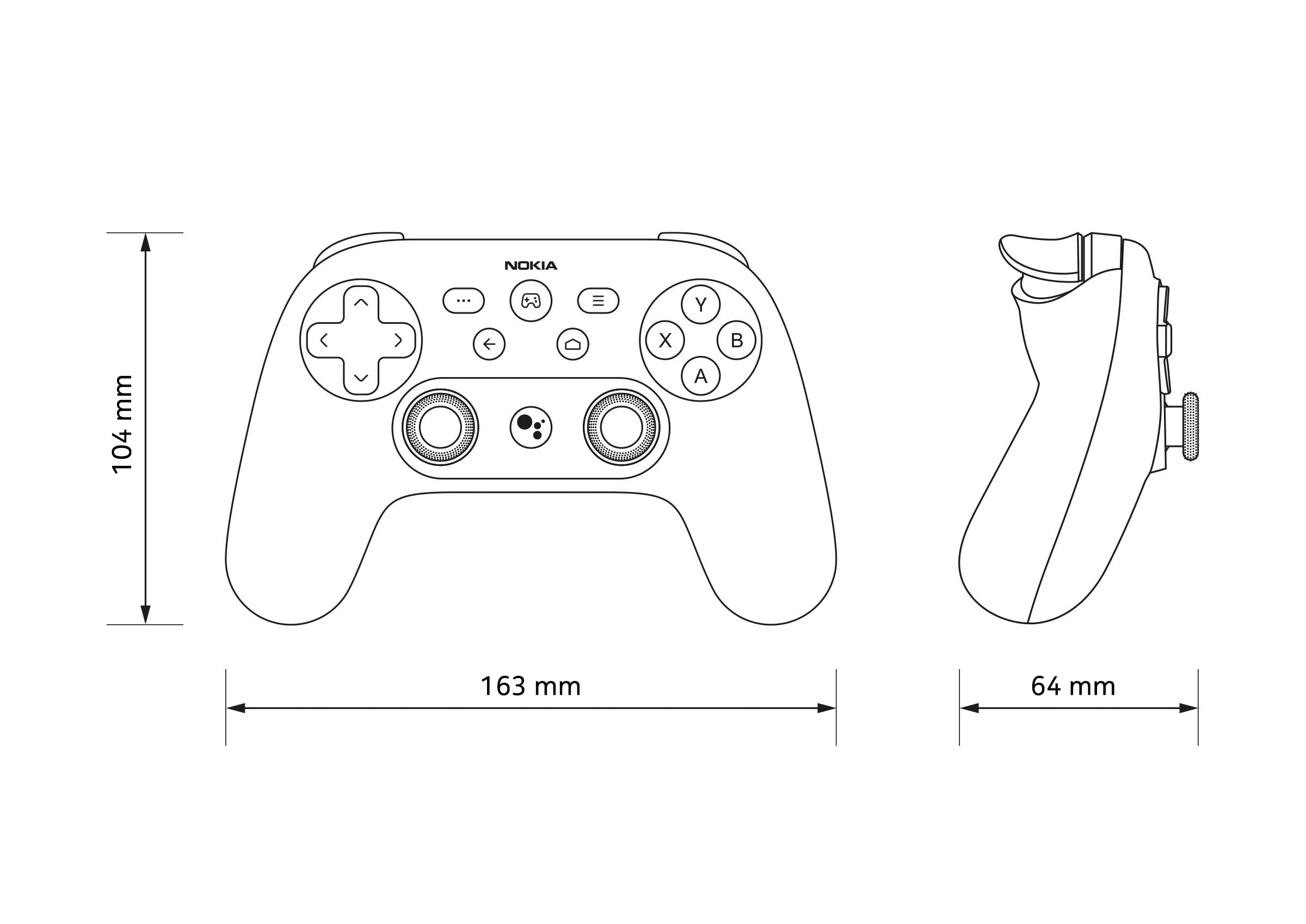Nokia Manette de jeu pour Android TV, Streaming Box, Tablettes & Smartphones - Commande vocale intelligente -5000GC