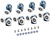 8 Pcs TopBottom Shower Door RollersRunnersPulleysWheels Bathroom Replacement Parts 25mm Diameter 25mm