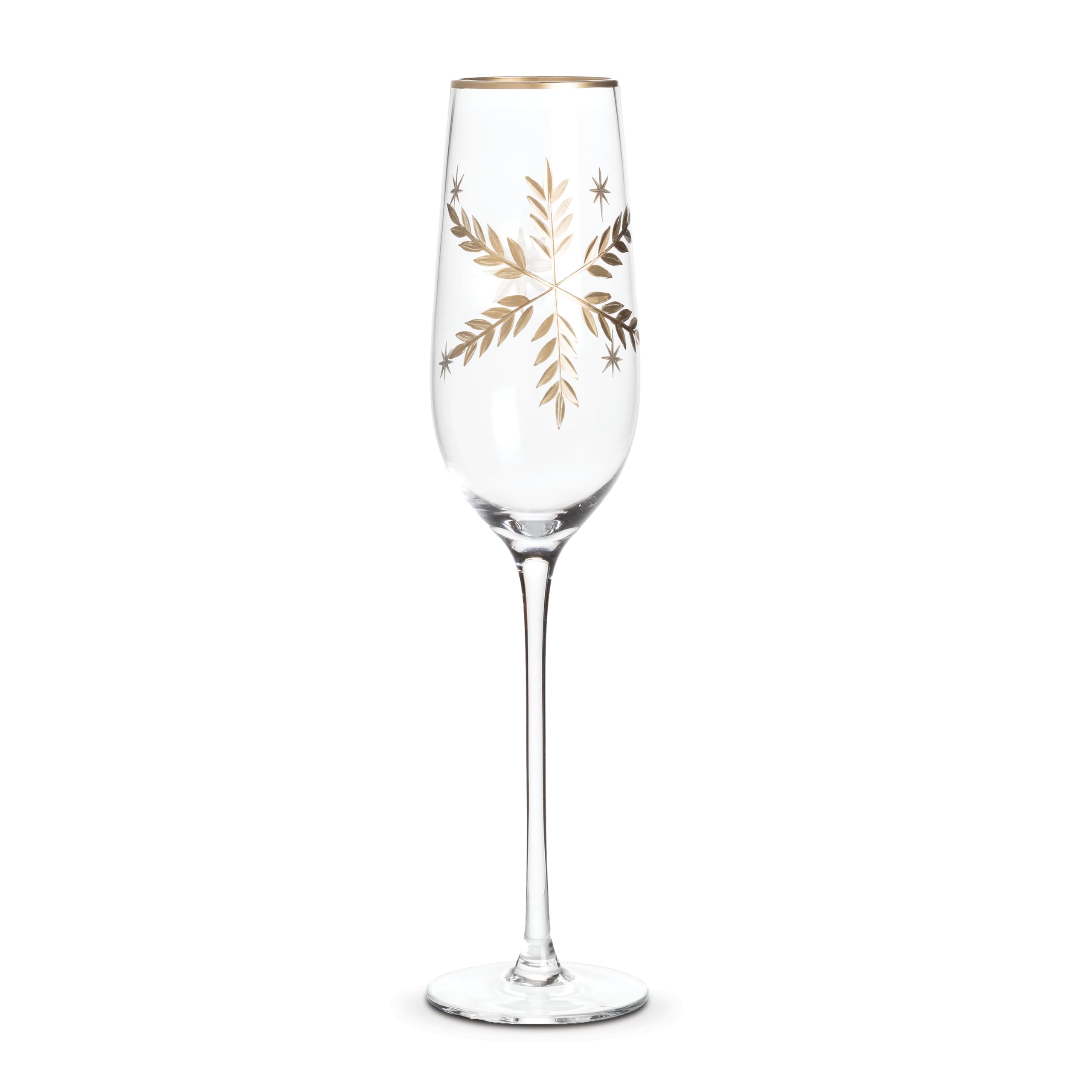Flûte à champagne flocon d'or pour éviter les tables de fête ternes