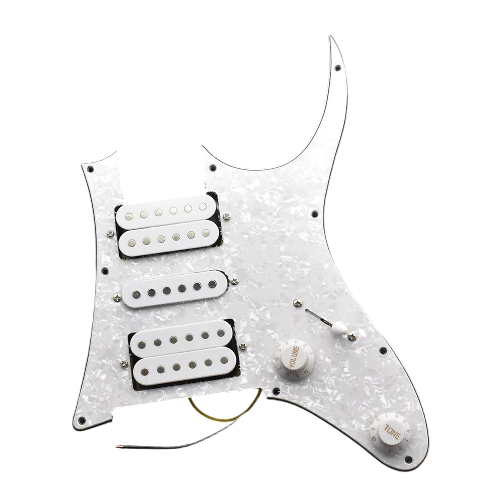 HSH Przewodowa Maskownica Do Gitary Elektrycznej Z Ceramicznym Przetwornikiem Humbucker Pickguard Do Gitary Elektrycznej(White)