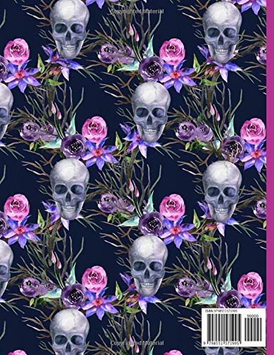Composition Notebook: Halloween Skull Themed Composition Notebook for School Subject Book Notes Black Lined Paper Journal 8.5 x 11" 120 Pages for Note Taking Writing as a Journal - Image 2