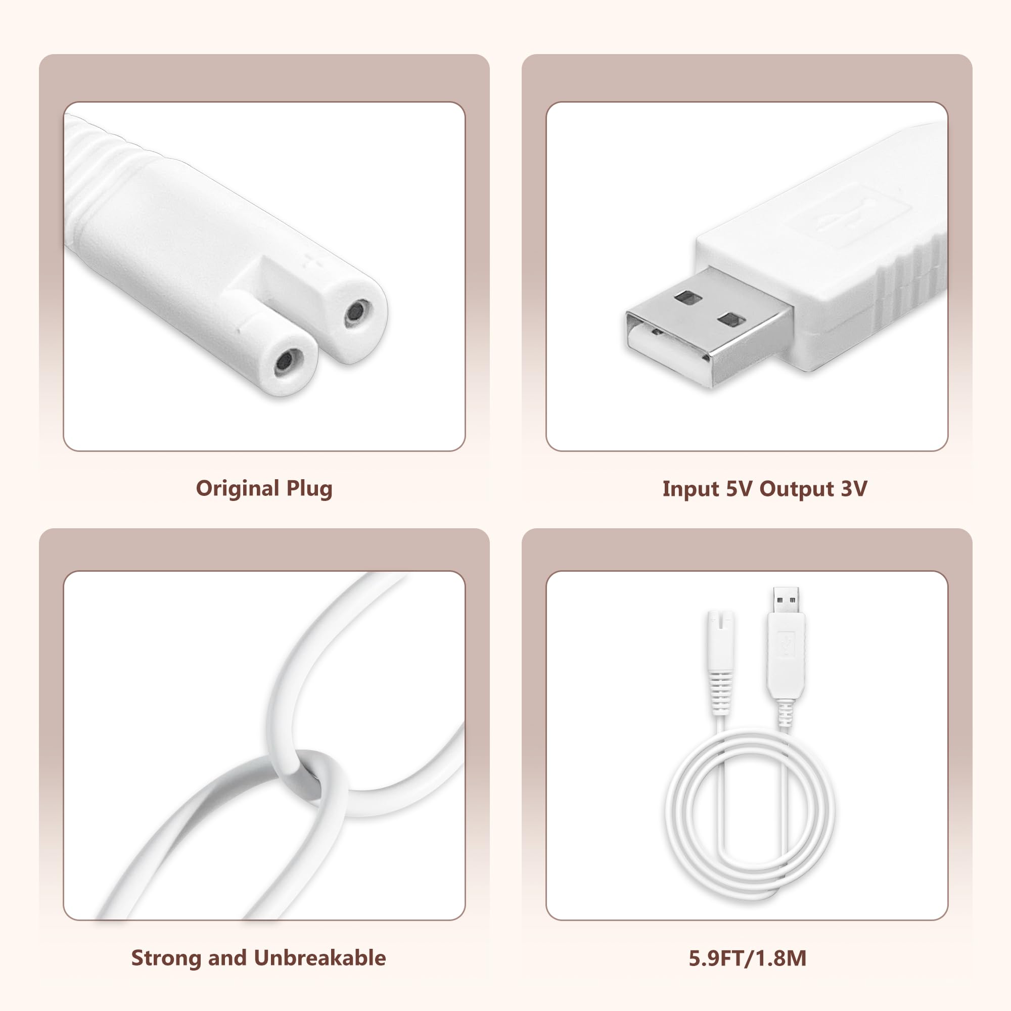 Cable para irrigador dental Waterpik WP360-1PCS