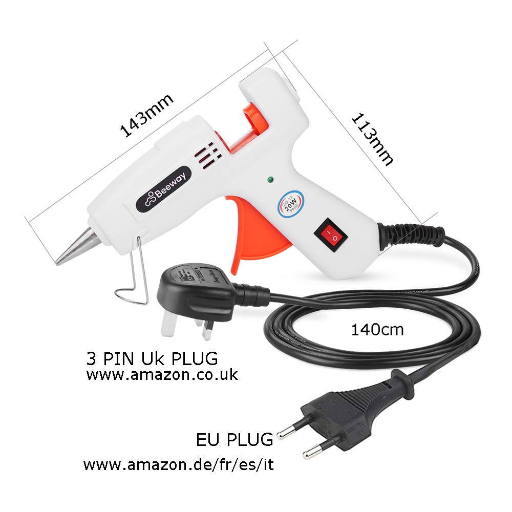 Hot Glue Gun with Carrying Case, Beeway® 20W Mini Glue Gun with 50pcs