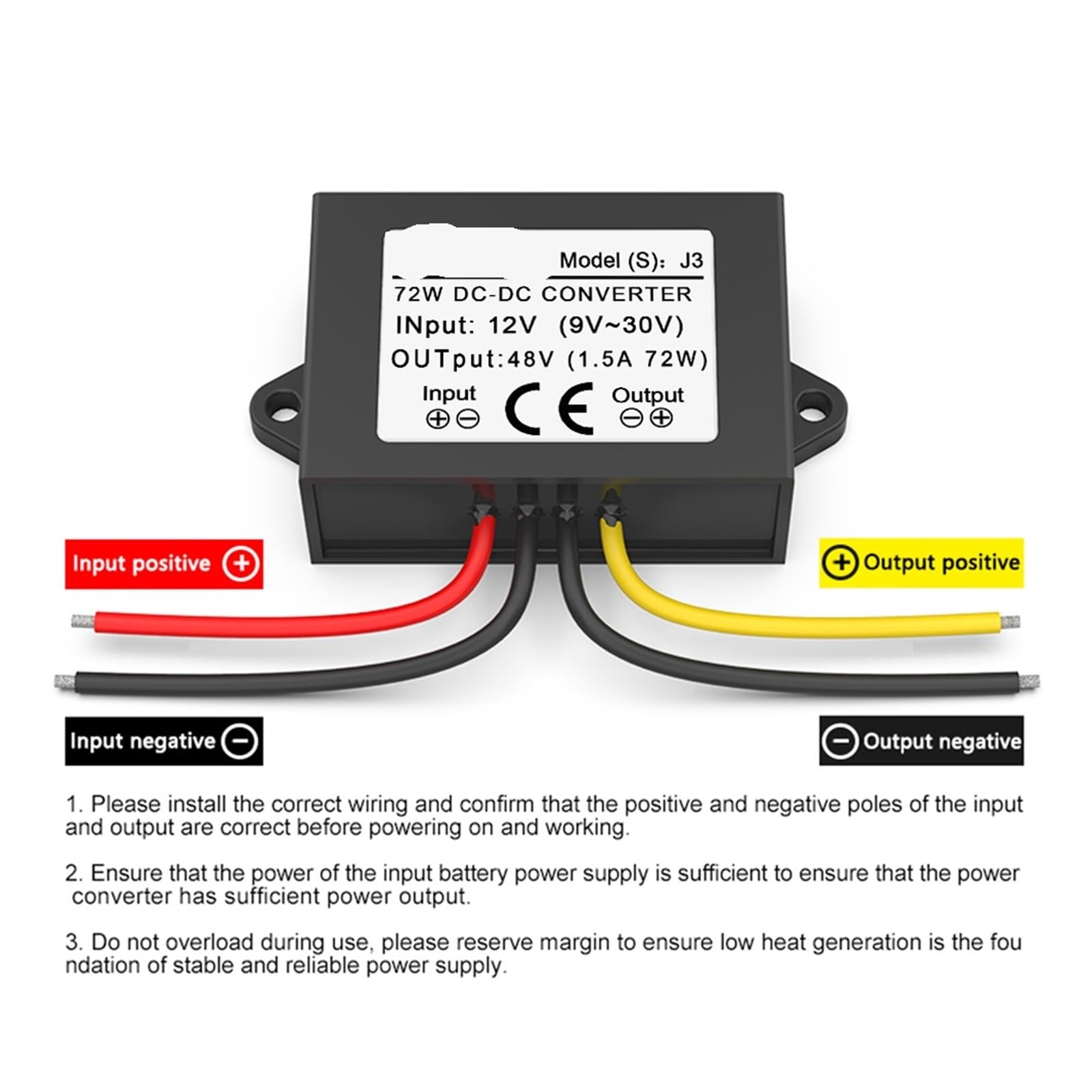 12V to 48V DC-DC Boost Converter Modul Converter (9V~30V Input, 1A Output), Boost Voltage Power Converter