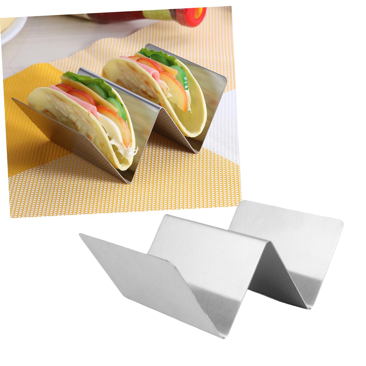 Cabilock Stainless Steel Taco Rack Stainless Steel Taco Holder for Home Restaurant for Burritos