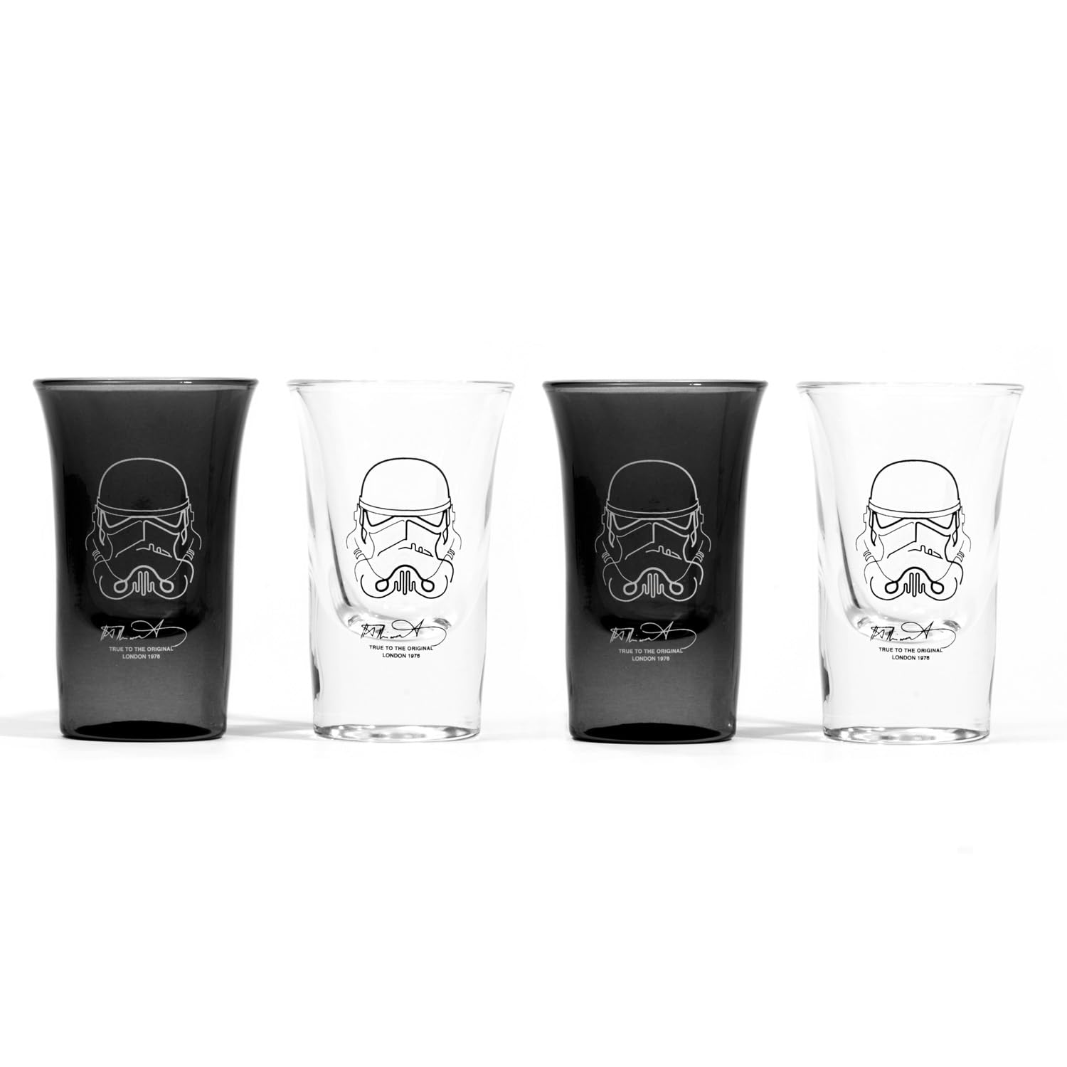 Thumbs Up Shepperton Design STMTRPSG4 Original Star Wars Stormtrooper Shot Glasses Set of 4 Black [Old Model]