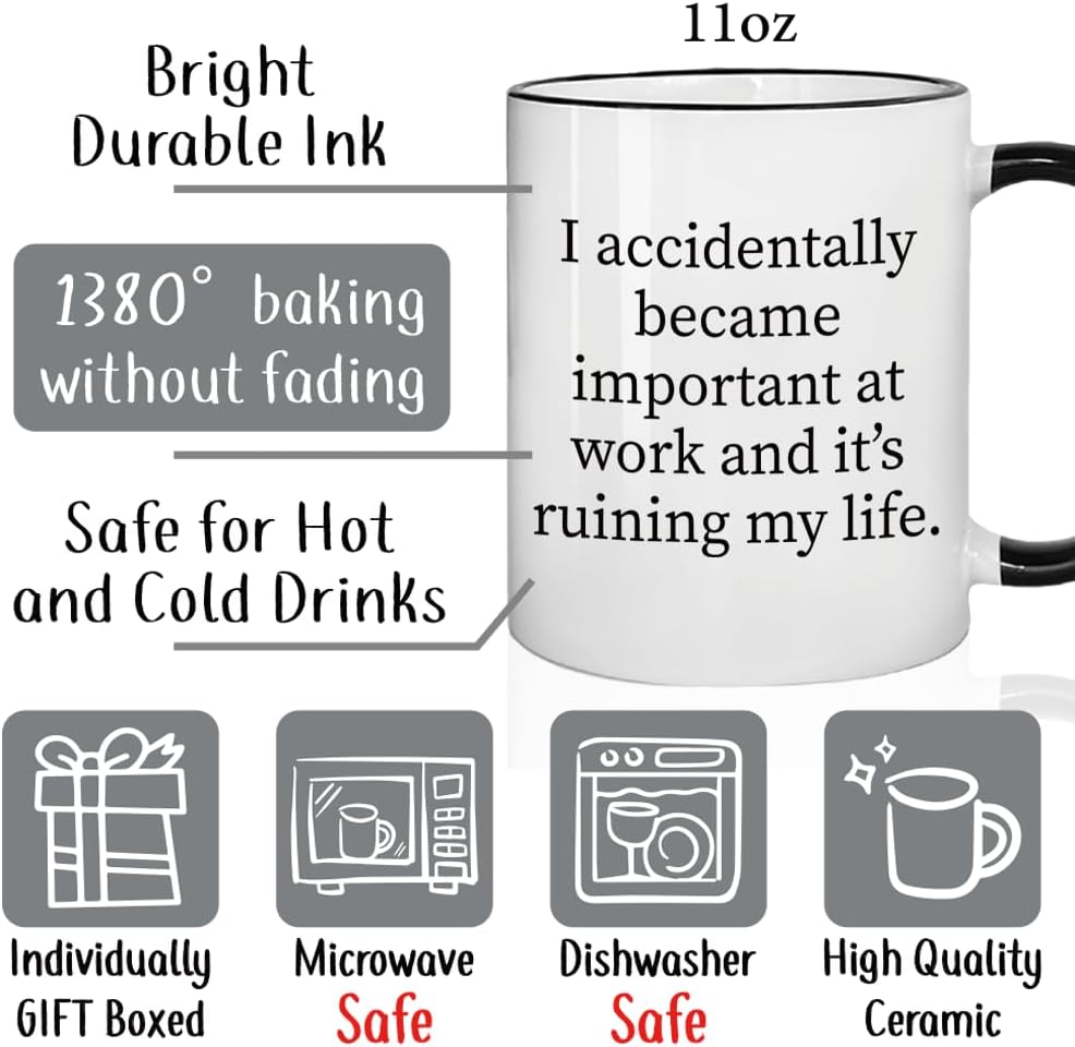 Funny Sarcastic Work Gifts for Coworkers Friends Women Men Mug 11oz image 2