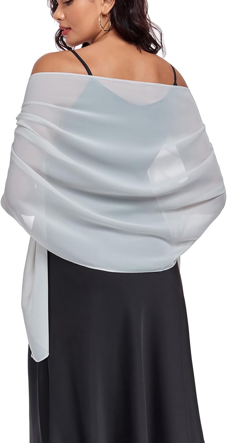 Shawls and Wraps Soft Chiffon Scarve Scarf For Evening Party Dresses Wedding Stole - Image 3