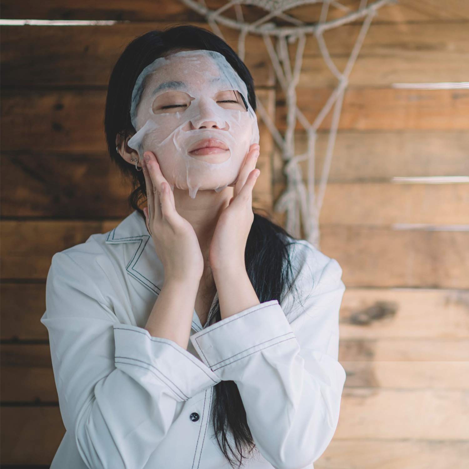 7th Heaven Avocadoöl Gesichtsmaske – Biologisch Abbaubare Bambusmaske, 24h Hydration, Vegan