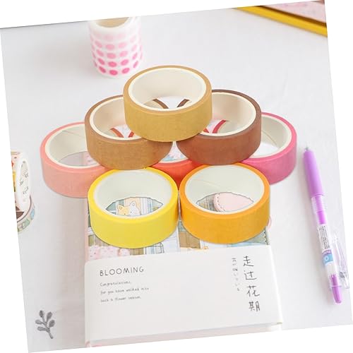 Miniatura 8 de LALAFINA 8 Rolls Purple Washi Tape Scrapbook Tape Printing Tape Notebook DIY Washi Tape Journaling Supplies DIY Tape Multi-Purpose Washi Tape