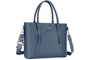MOSISO PU Leather Laptop Tote Bag for Women 16 Inch