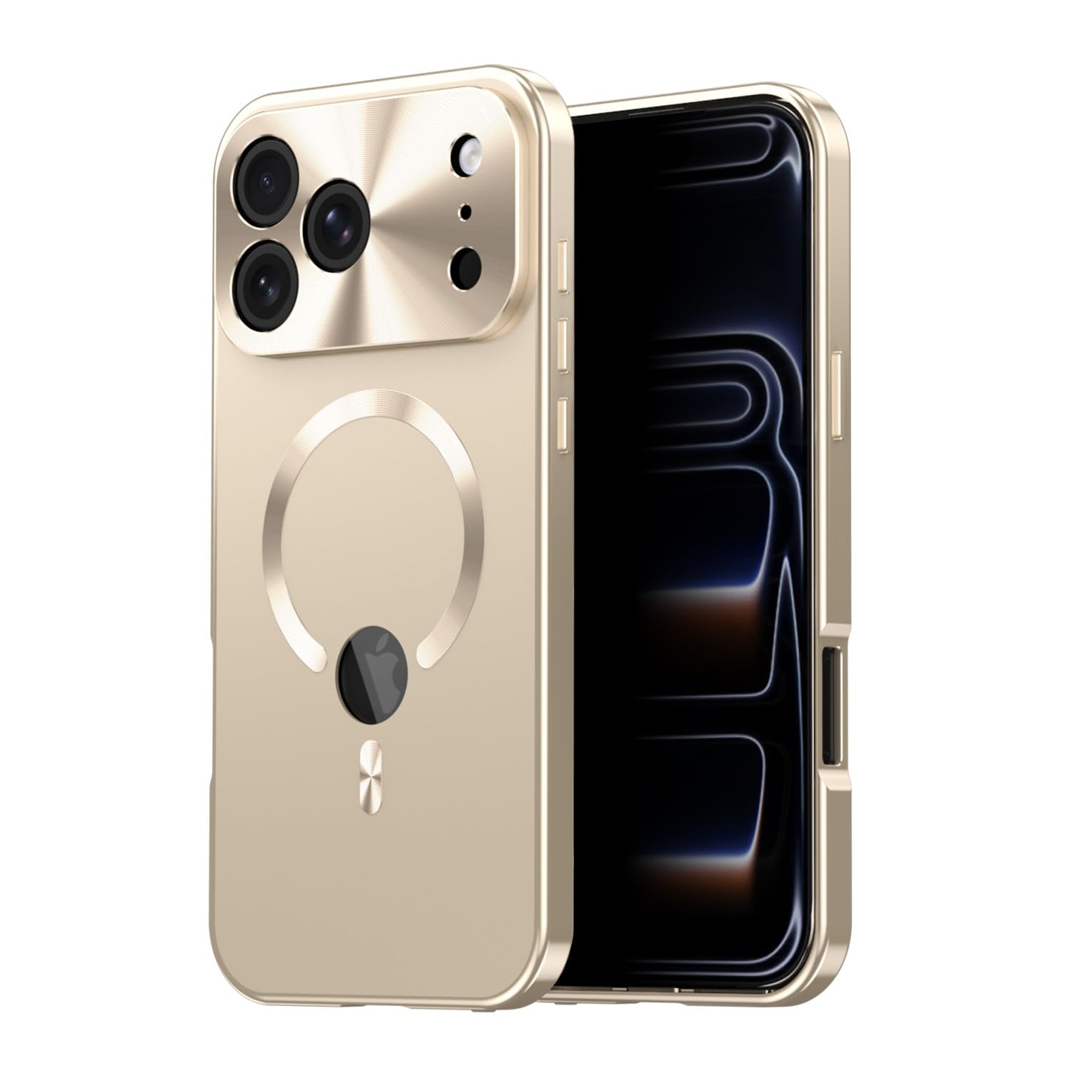 Coque iPhone 17 Pro aimantée or pour éviter les rayures sur l'objectif