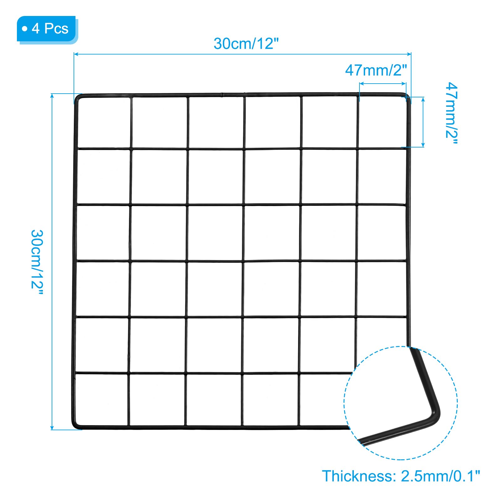 PATIKIL 12x12 Inch Wall Grid Panel - Image 2