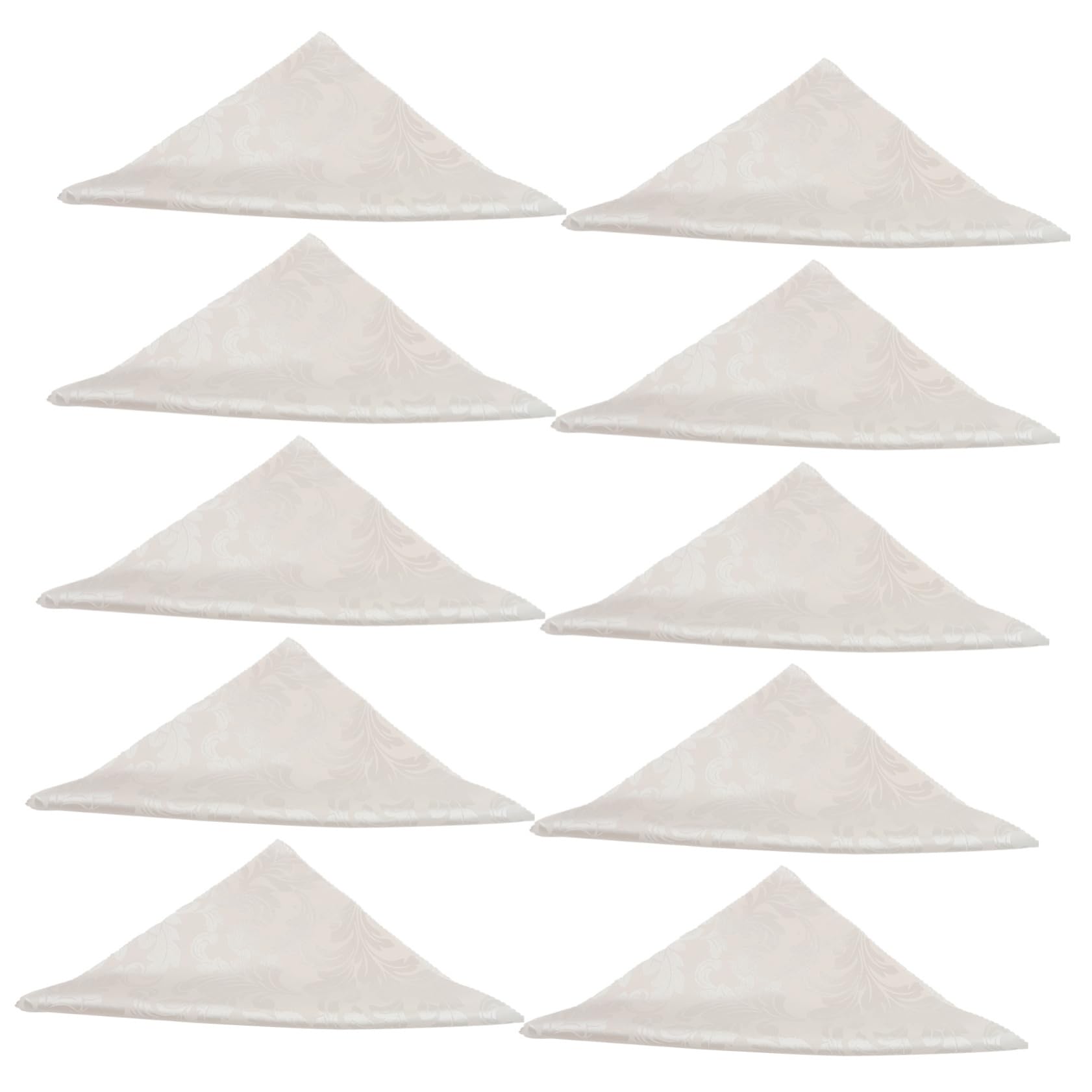 Serviettes de table lavables x10 pliées élégantes pour dîners et mariages