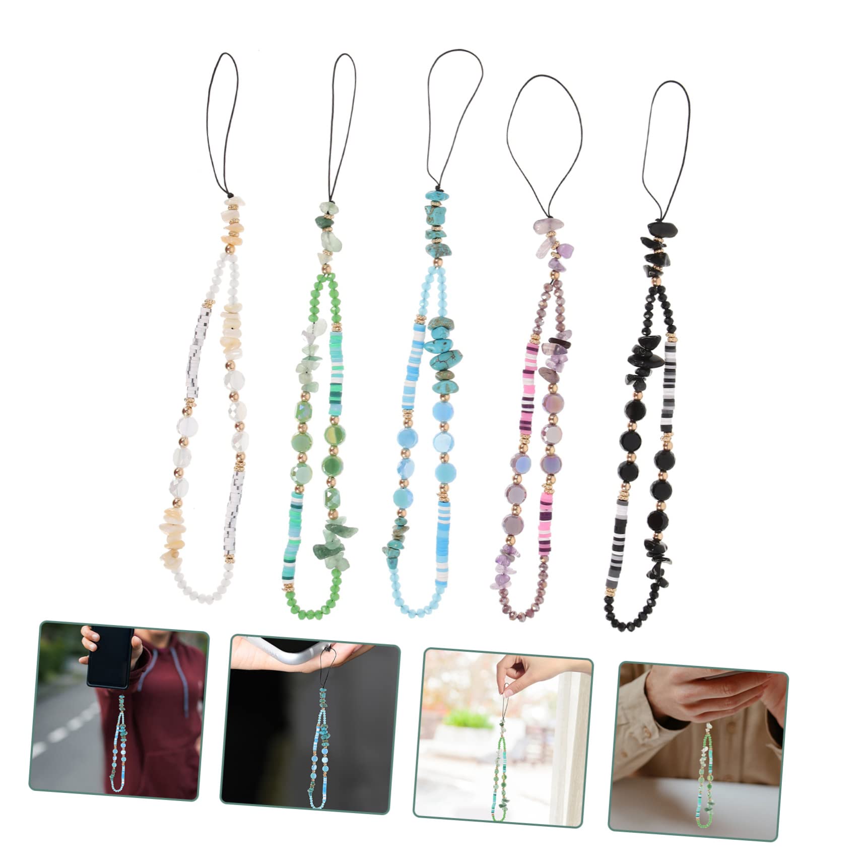 VILLCASE Cuerda Decorativa Para Teléfono Móvil Correa De Abalorios Diy Para Suspender Teléfonos Y Decorar Para