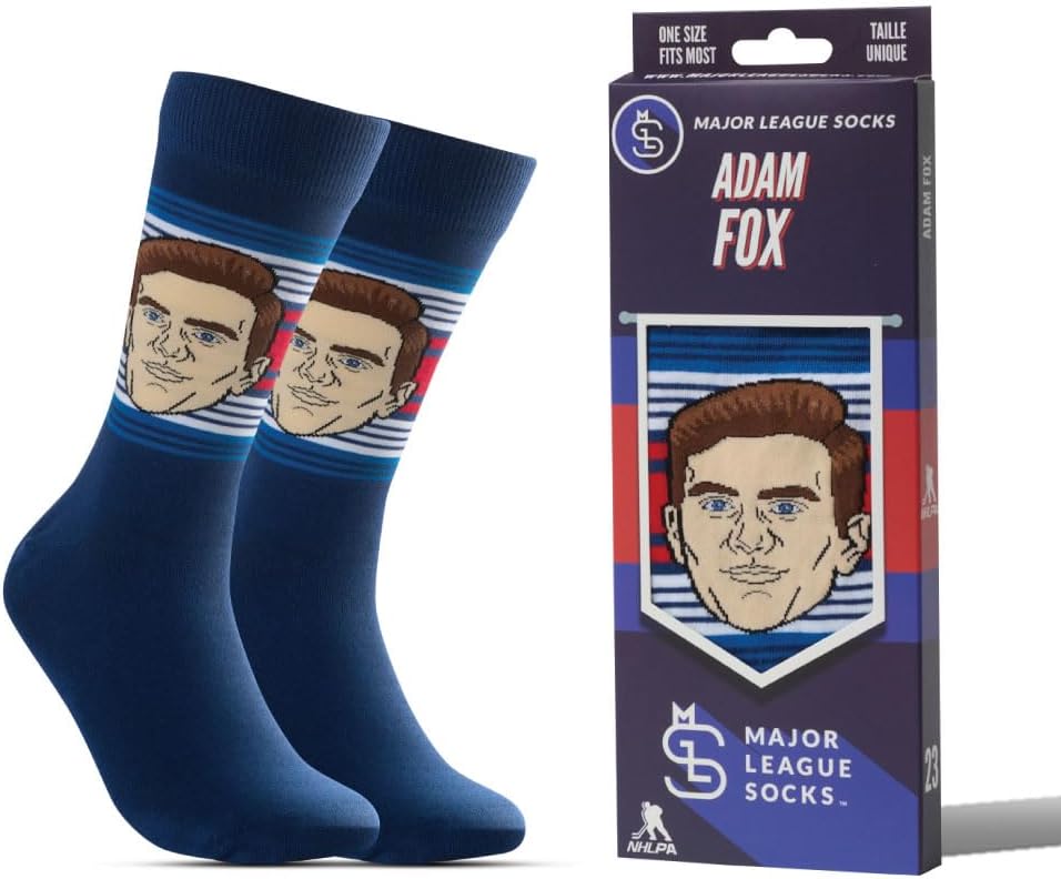High & Fresh Major League Socks - NHL NEW YORK RANGERS - Hockey Socks for Men & Women, Gifts for All Occasions, Size 7-13