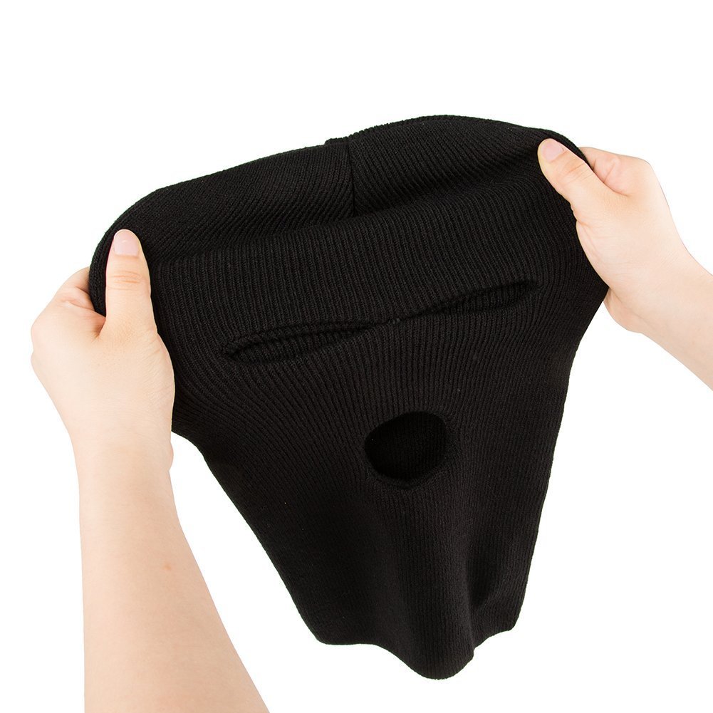 Passamontagna 3 Fori BEAUTY IS LIFE - Balaclava Per Softair, Paintball, Sci, Moto E Attività Outdoor - Colore Nero - 3