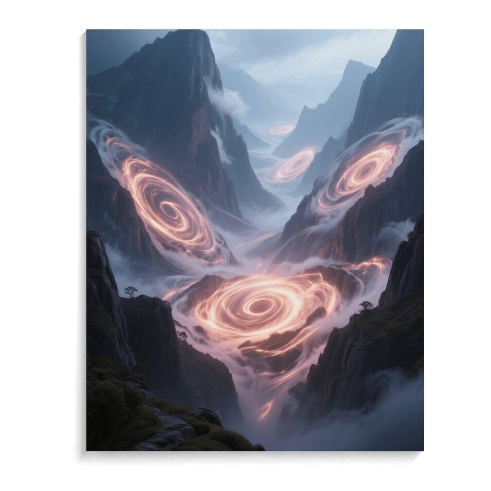 KOAYUBFC Mysterious Valley Malen nach Zahlen Kit für Erwachsene Anfänger Erwachsene Malen nach Zahlen Kits auf Leinwand DIY Acryl Ölfarben Malerei mit Pinseln als Geschenk Home Wall Decor