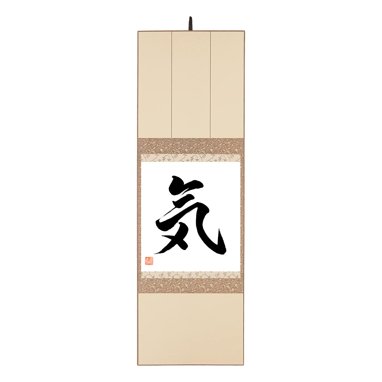 LEBENSENERGIE japanische Kalligraphie handgeschrieben Kalligrafie in Faltrahmen H. 83, B. 26,5 cm