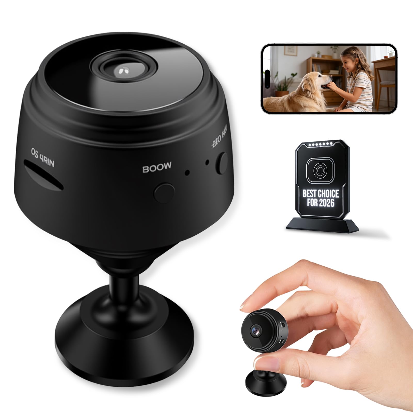Hidden Camera Wireless Mini Secret Cam for Home Security Indoor WiFi 1080p HD Camera Surveillance Nanny App Control
