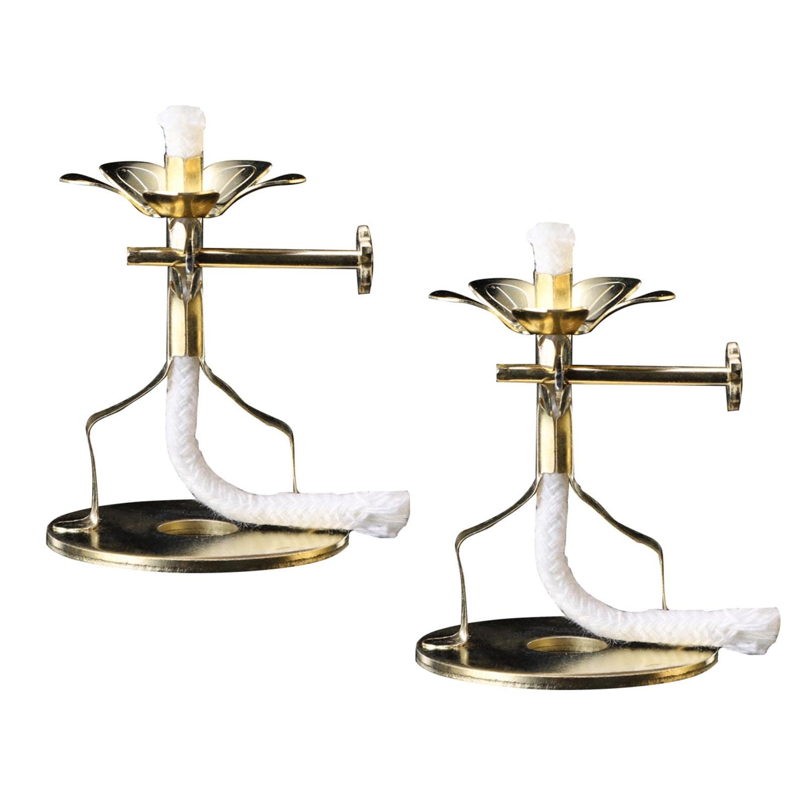 MYADDICTION 2X Golden Butter Lamp Wick Holder Wick Lamp Stand Buddha for Yoga Wedding L 7x4cm Home & Garden | Home D?©cor | Other Home D?©cor