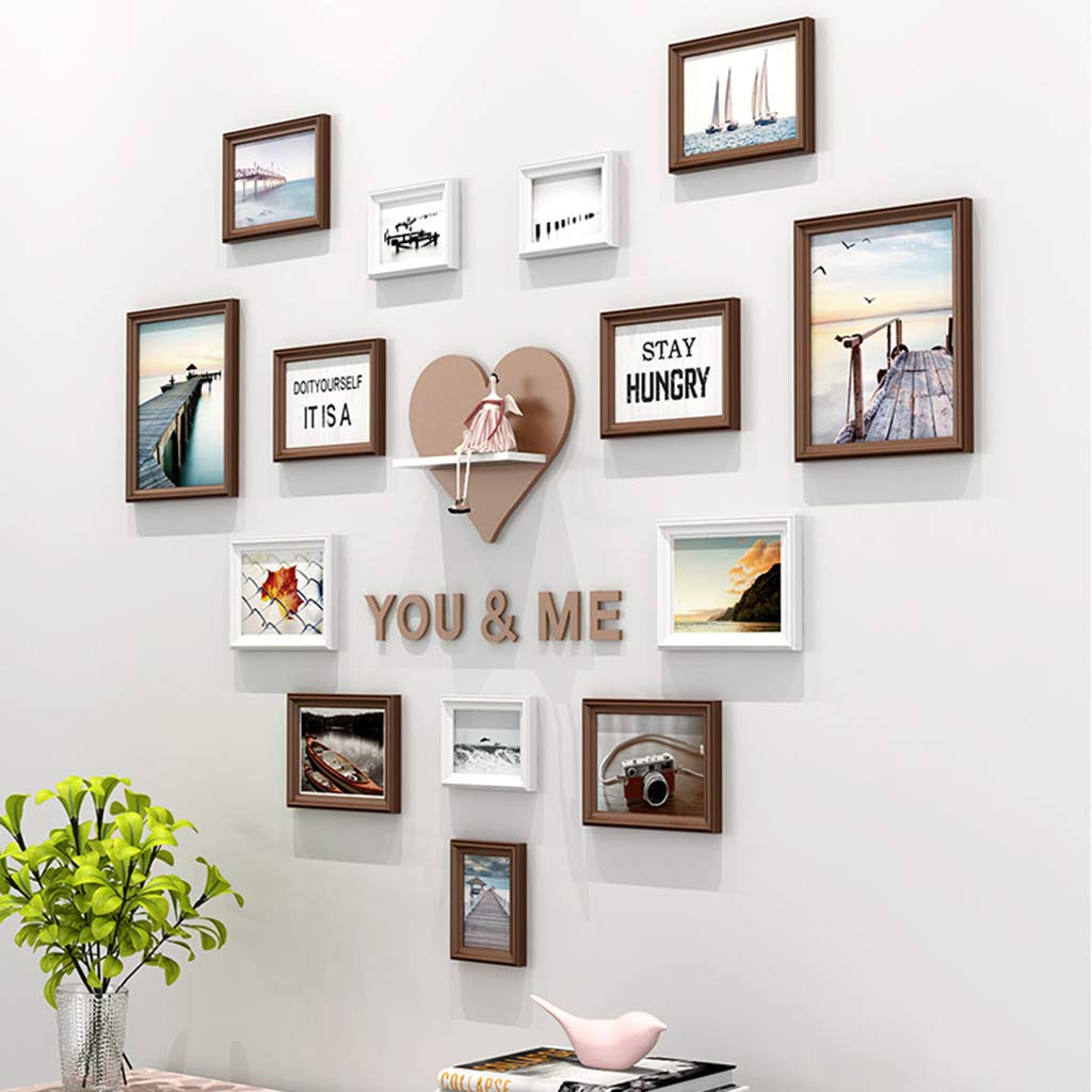 Cadre photo de décoration urale en bois pour salon chabre 5 pièces 5 styles