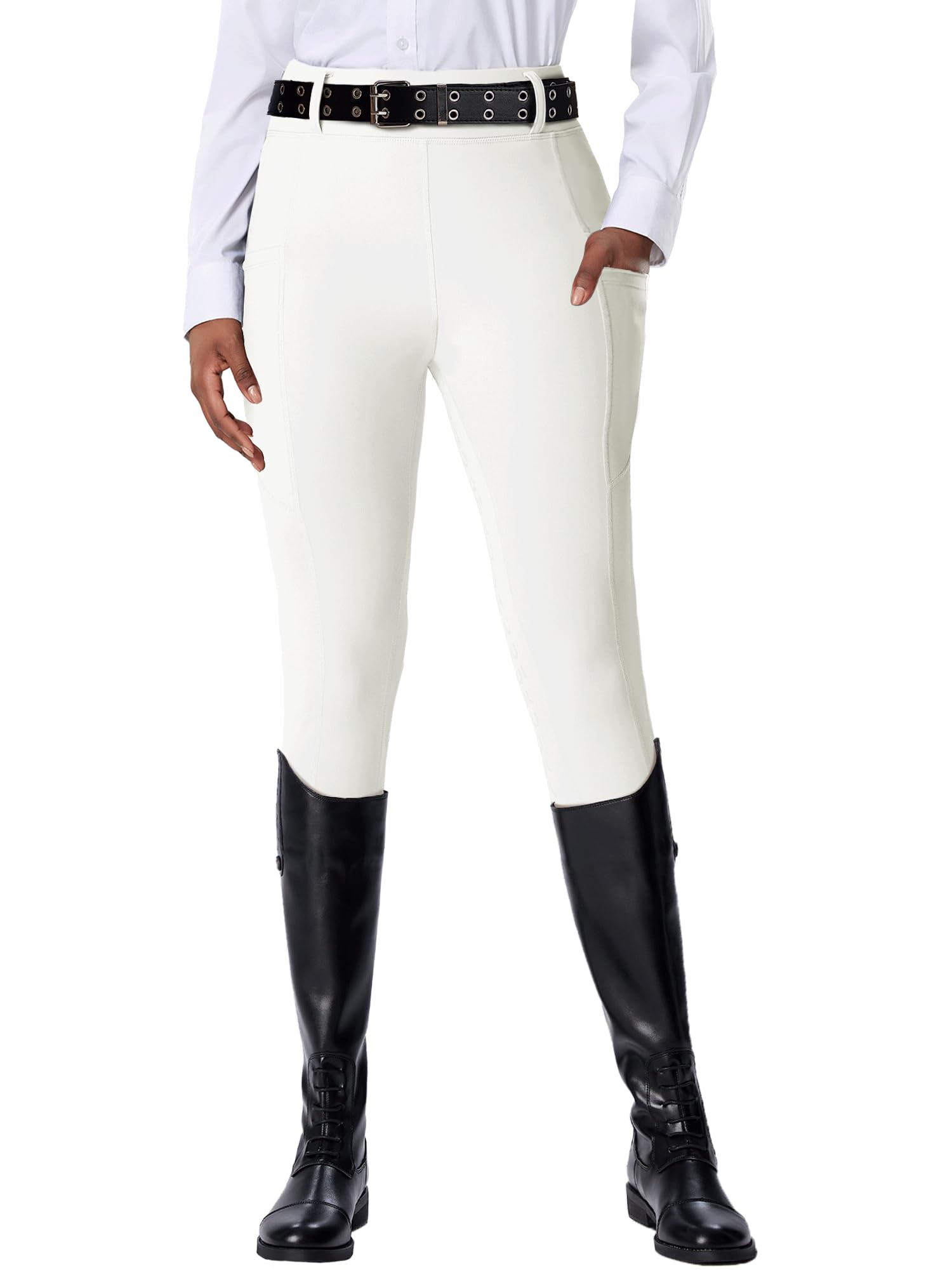 Pantalones de equitación para mujer, con agarre de silicona, para asiento completo, pantalones ecuestres para mujer
