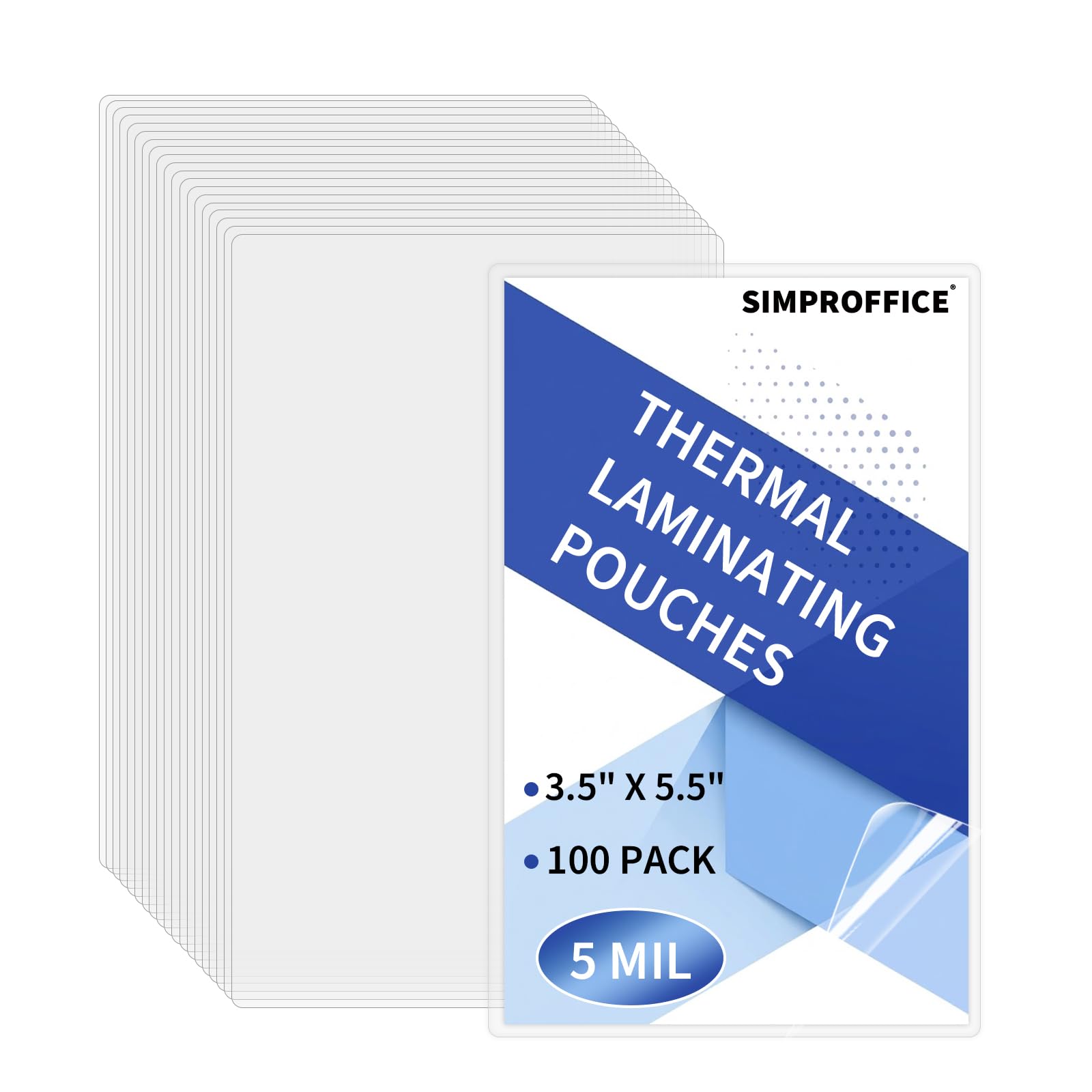 Buste termiche per plastificazione da 5 mm, 8,9 x 14 cm, fogli di laminazione trasparenti per laminatore, dimensioni di schede indice, piccoli fogli di laminazione per foto, carte, schede