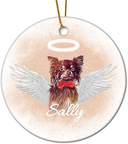 Pet Memorial Gift, Personalized Dog Christmas Ornament, Dogo Argentino Ceramic Keepsake, Round Dog Bauble Tree Decor, Dog Gifts, Pet Loss Ornament,