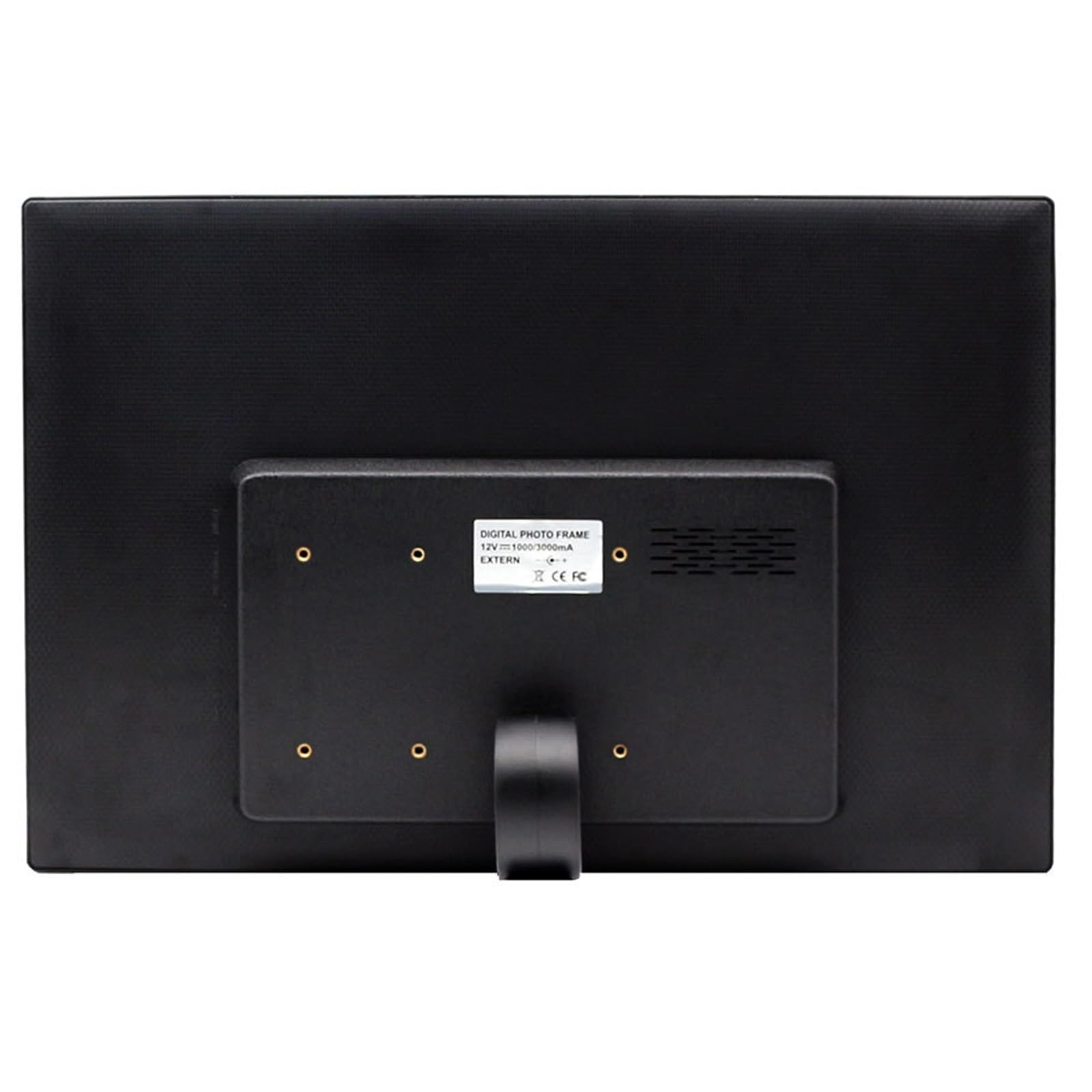 17-Zoll-Digital-Fotorahmen mit Anzeige von Fotos, Musik und Videos, digitalem Fotoalbum, Kalender, Wecker, automatischem EIN-/Aus-Timer (Color : Black)