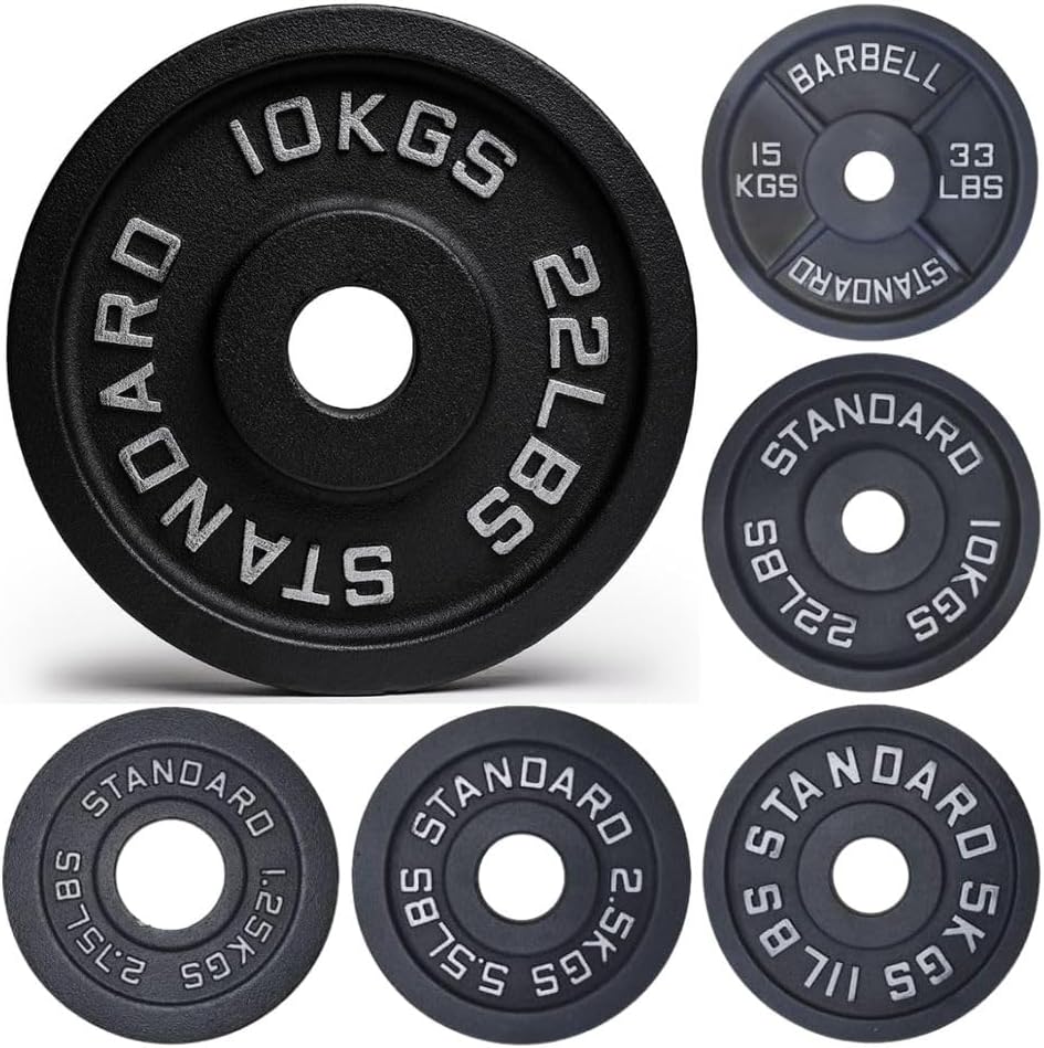 NORTHERN Olympic 2” Cast Iron Weight Plates Disc Pair, Strength Training, Cross Fitness, Deadlifts, Weightlifting, Bodybuilding Iron Plates for Home & Commercial Gym 1.25, 2.5, 5, 10,15, 20, 25Kg Pair