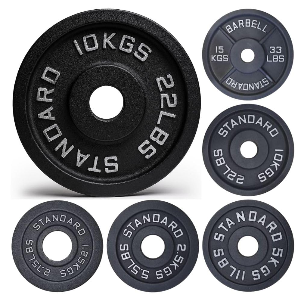 NORTHERN Olympic 2” Cast Iron Weight Plates Disc Pair, Strength Training, Cross Fitness, Deadlifts, Weightlifting, Bodybuilding Iron Plates for Home & Commercial Gym 1.25, 2.5, 5, 10,15, 20, 25Kg Pair