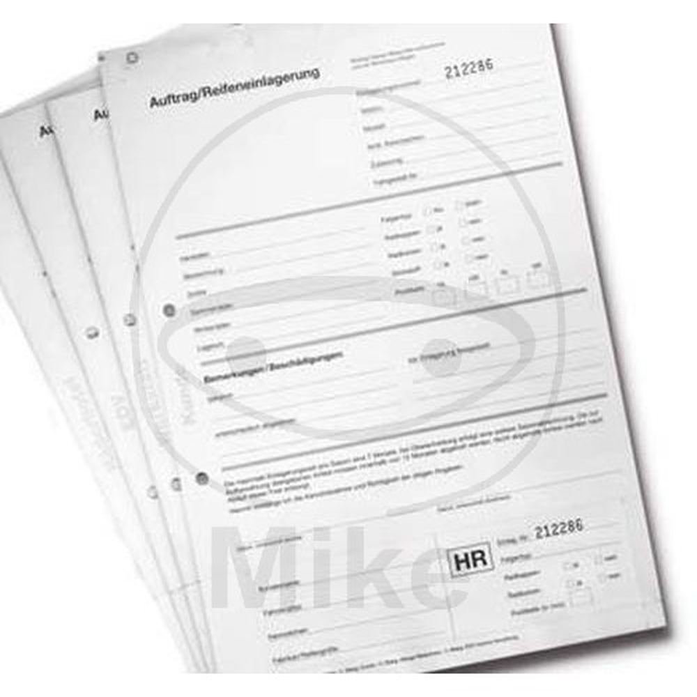 Rad-/Reifenanhänger-Set, zur Fixierung am Ventil, Anhänger aus PP, Ausstattung inkl. 25 Einlagerungsformularen, Verpackungseinheit: 1 P/100