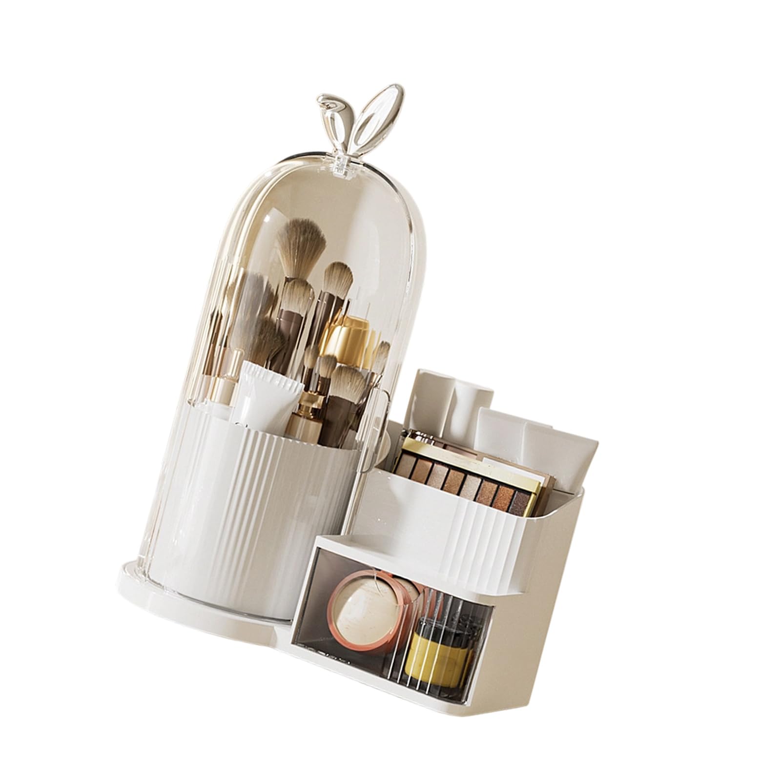 Btgghytr Stylish Rotating Cosmetic Keeper with 360 Degree Turn Design Perfect for Vanity Desk and Bathroom Twirling Desktop Planner